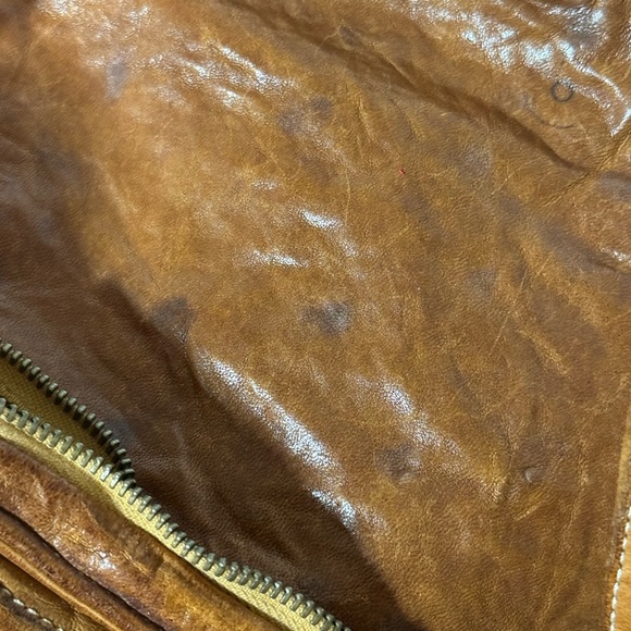 Garnet Hill - Studded Brown Leather Adjustable Shoulder Bag/Cross Body - Picture 8 of 11